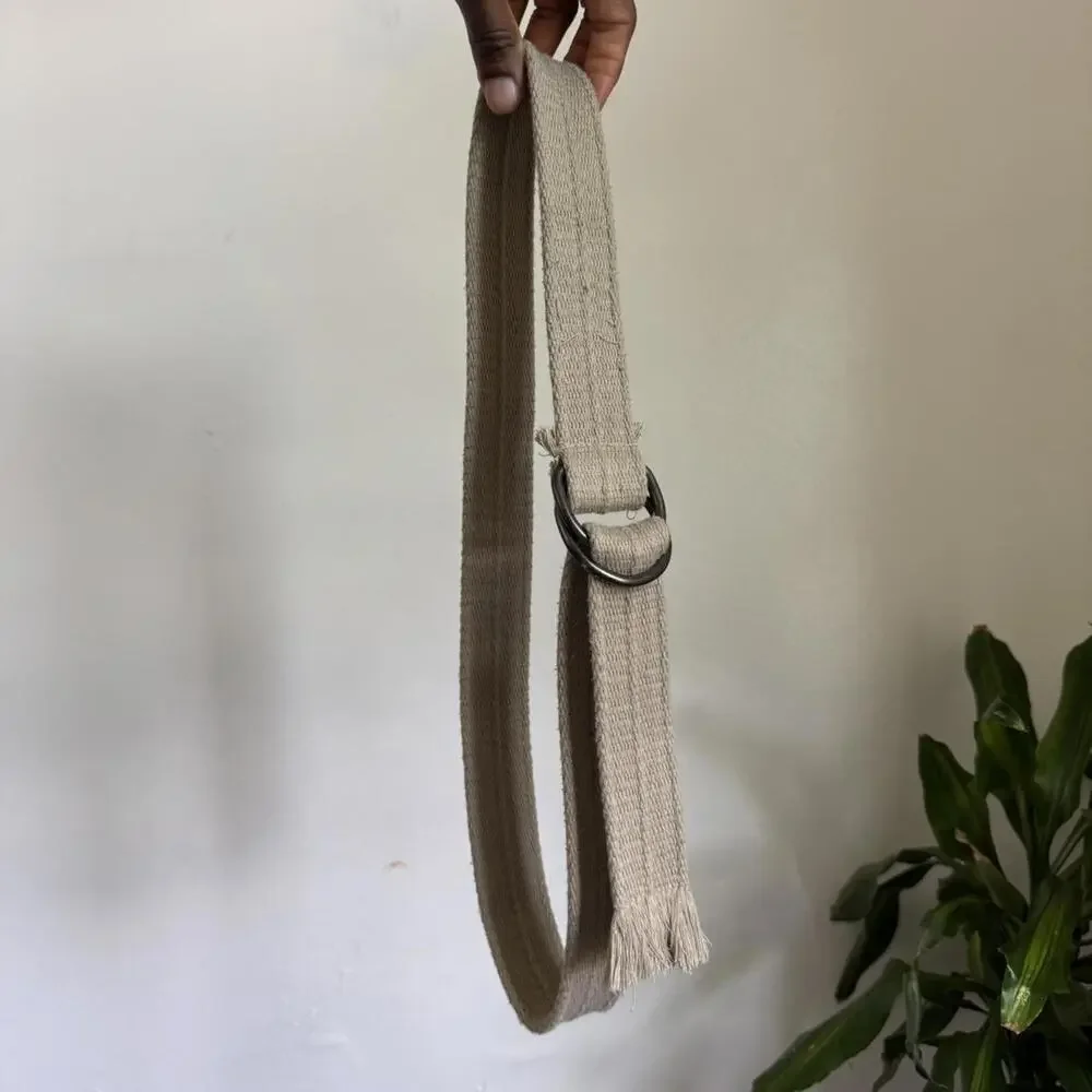 Vintage Tan and‎ cream belt with adjustable buckle size 30